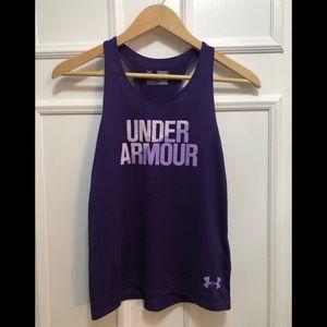 Under armor purple tank top youth medium
